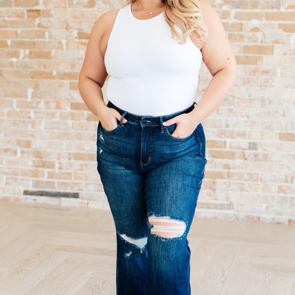 Cream of the Crop Rib Knit Tank Top in White - Three Mad Hatters Mercantile 