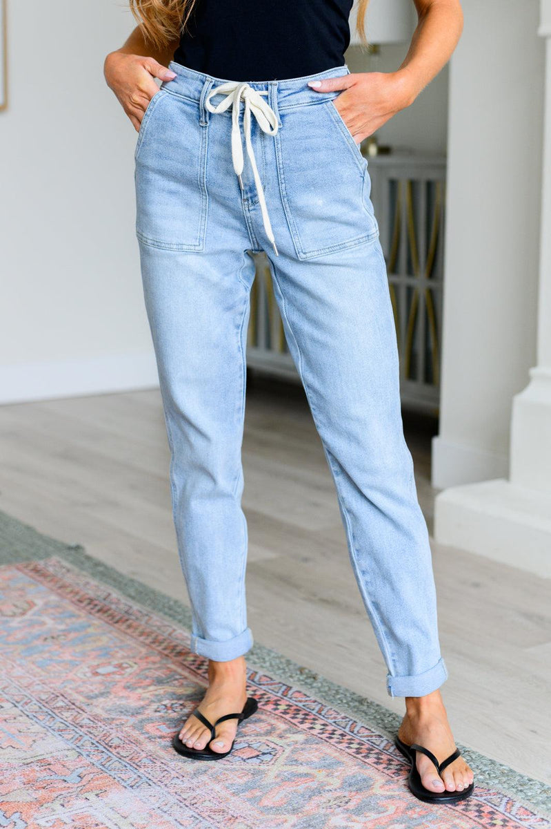 Cooper High Rise Vintage Denim Jogger by Judy Blue - Three Mad Hatters Mercantile 