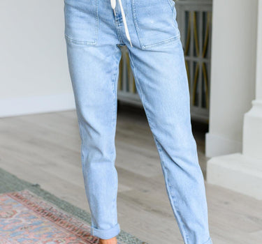 Cooper High Rise Vintage Denim Jogger by Judy Blue