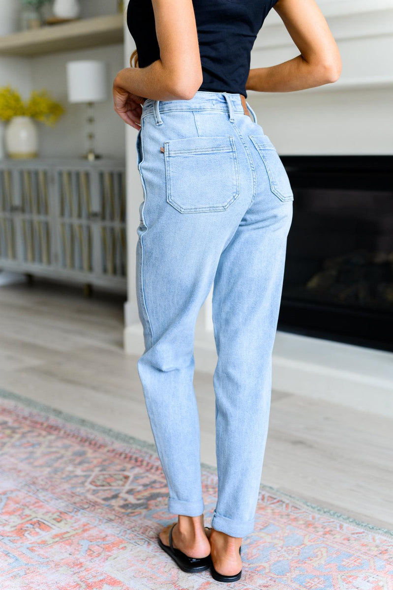 Cooper High Rise Vintage Denim Jogger by Judy Blue - Three Mad Hatters Mercantile 