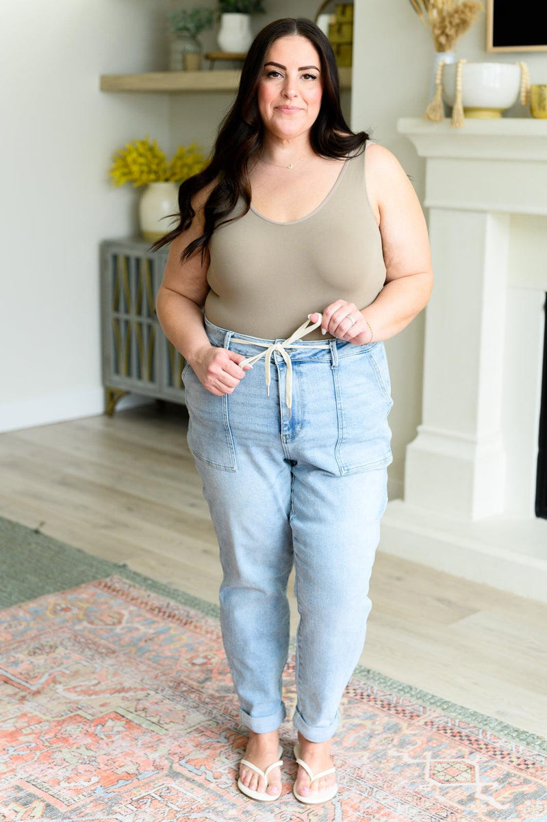 Cooper High Rise Vintage Denim Jogger by Judy Blue - Three Mad Hatters Mercantile 