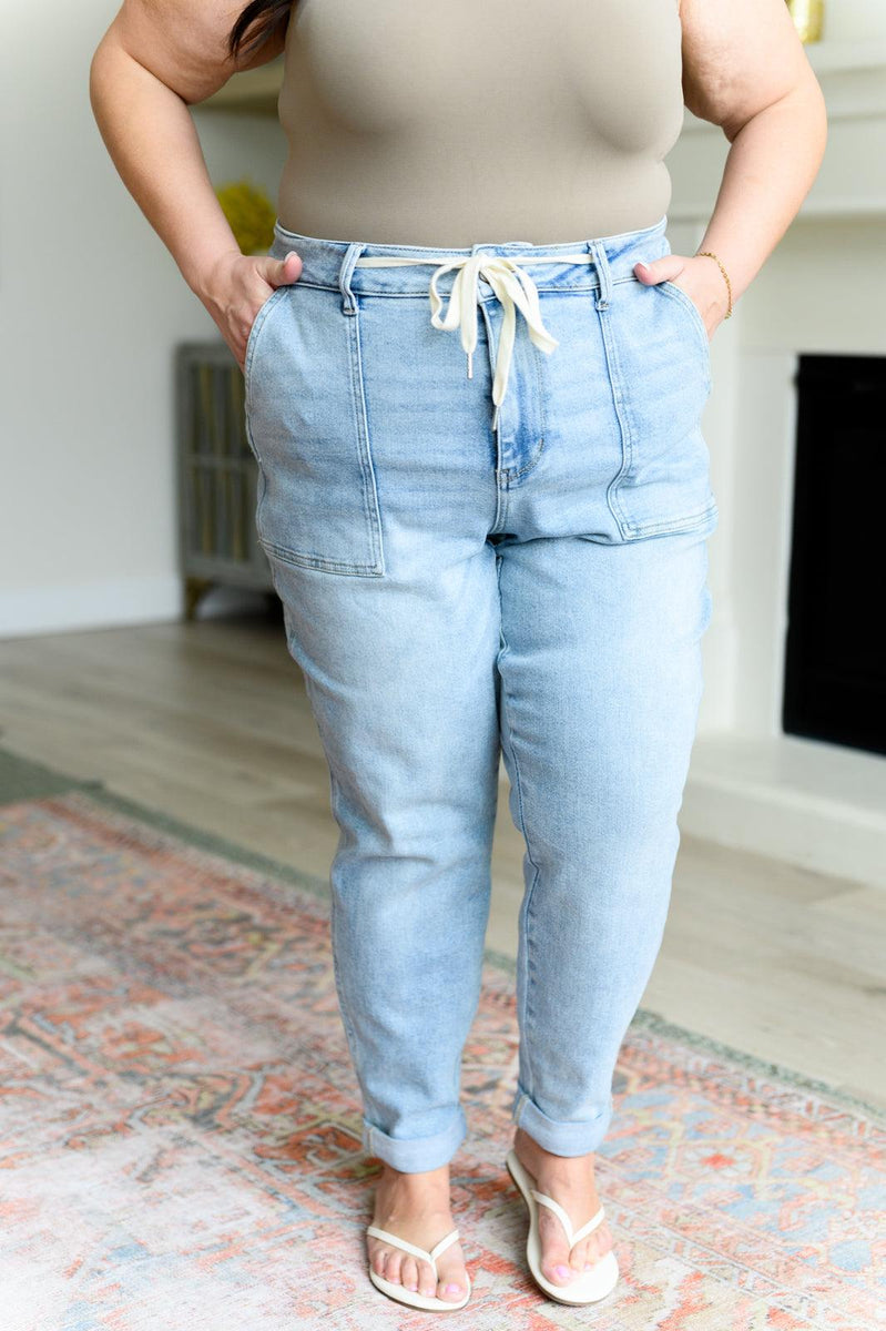 Cooper High Rise Vintage Denim Jogger by Judy Blue - Three Mad Hatters Mercantile 