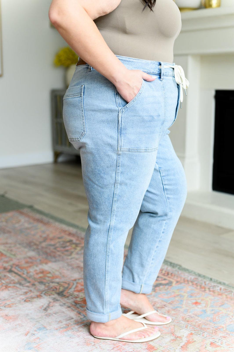 Cooper High Rise Vintage Denim Jogger by Judy Blue - Three Mad Hatters Mercantile 