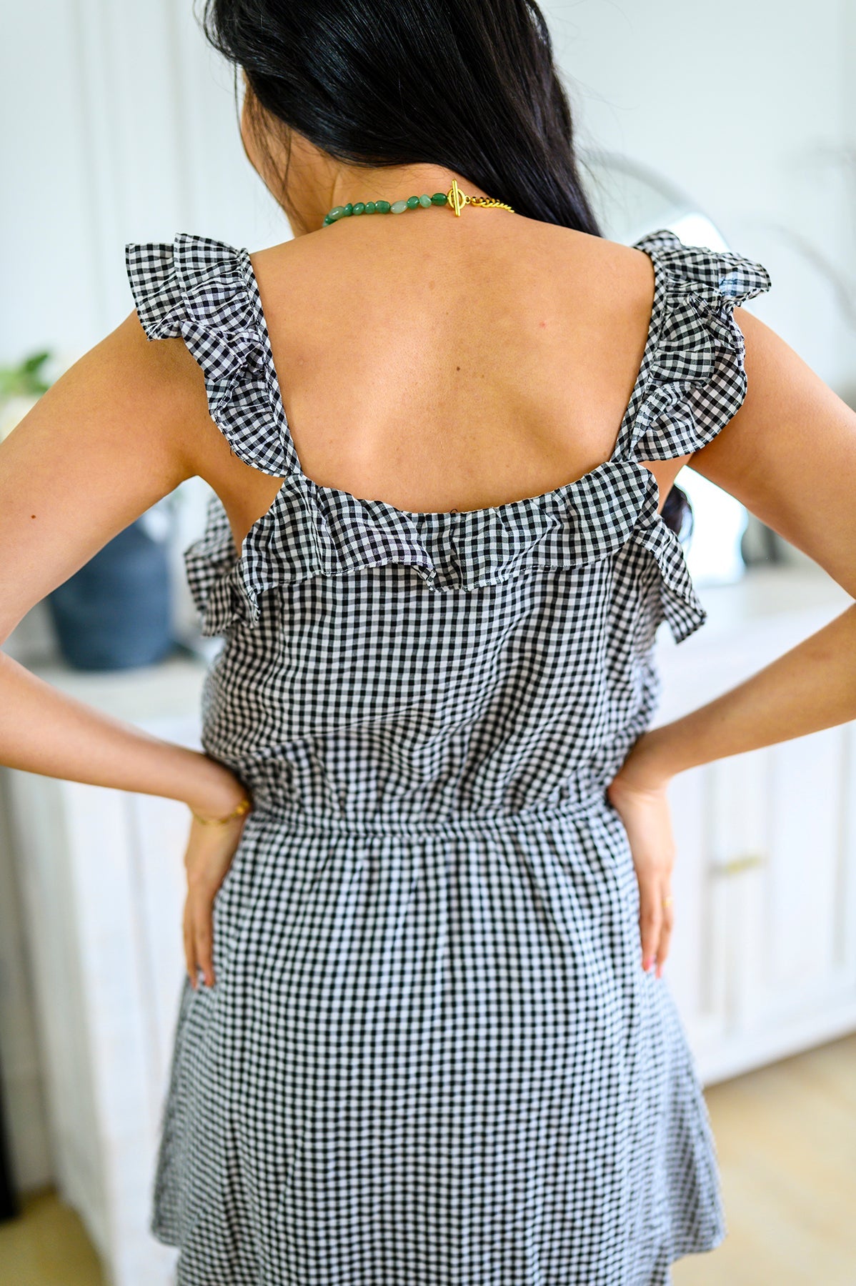 Day Date Gingham Dress Womens Dresses   