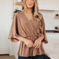 Dazzlingly Draped V-Neck Blouse Womens Blouses   