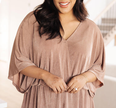 Dazzlingly Draped V-Neck Blouse