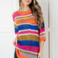 Deep Thoughts Striped Loose Knit Top Tops