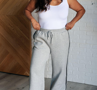 Don't Get Stuck Stripe Detail Sweatpants