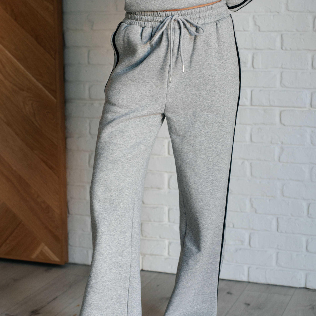 Don't Get Stuck Stripe Detail Sweatpants - Three Mad Hatters Mercantile 