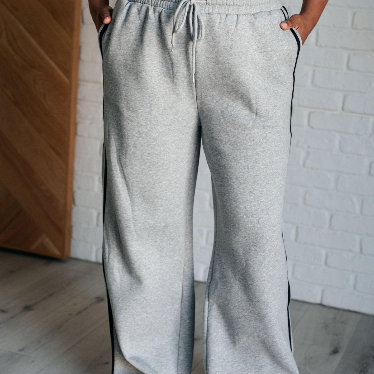 Don't Get Stuck Stripe Detail Sweatpants - Three Mad Hatters Mercantile 