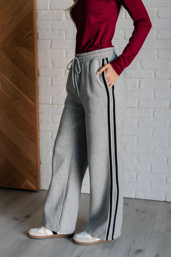 Don't Get Stuck Stripe Detail Sweatpants Bottoms   