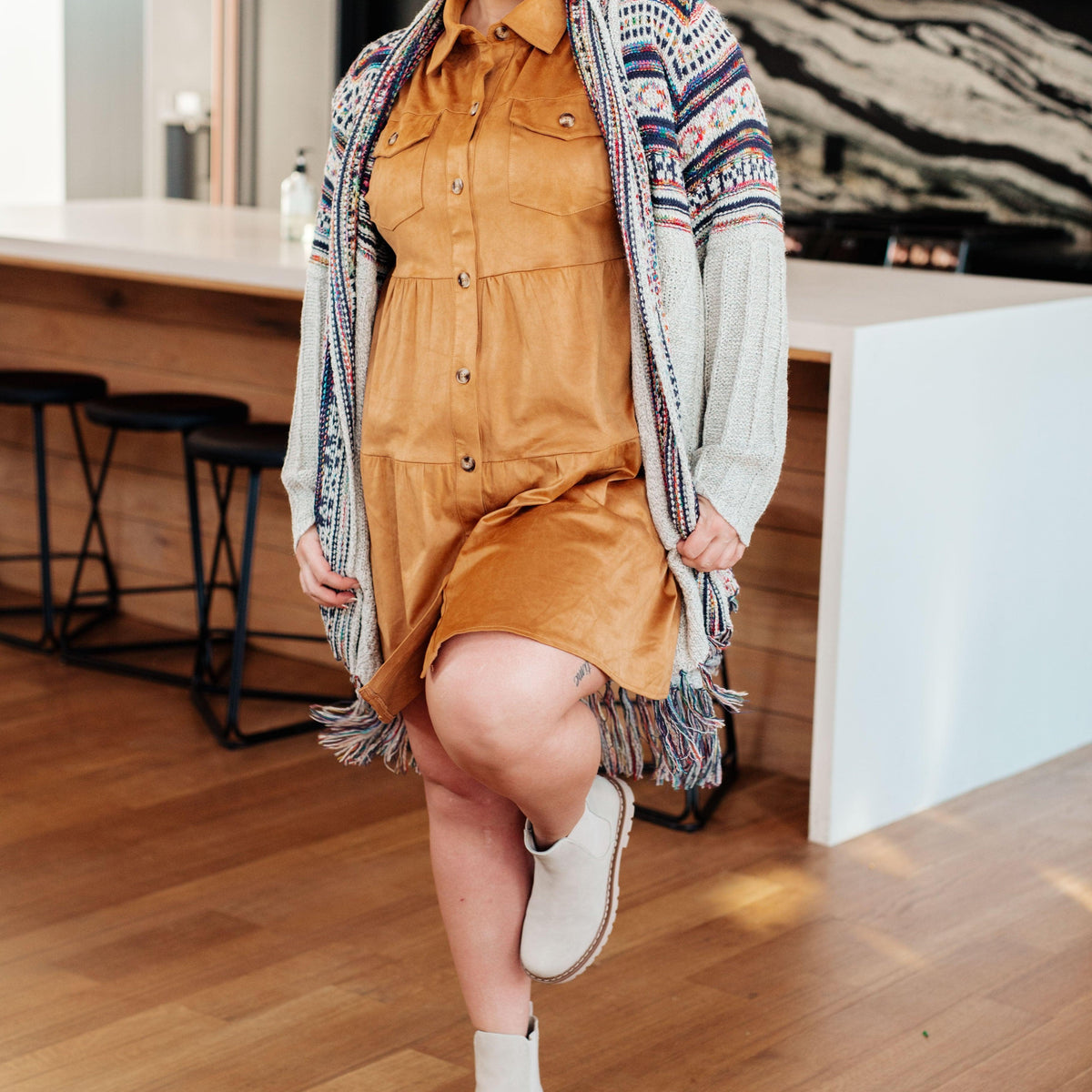 Oh So Lucky Fringe Cardigan - Three Mad Hatters Mercantile 