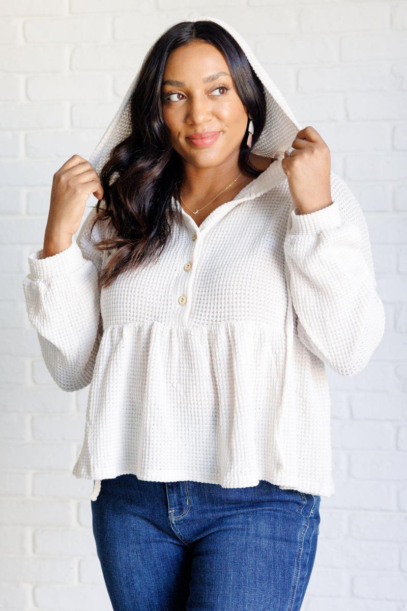 Don't Waffle About Waffle Knit Hoodie - Three Mad Hatters Mercantile 