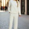 Double Take Textured Long Sleeve Top and Pants Set