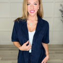French Terry Button Down Top in Two Colors