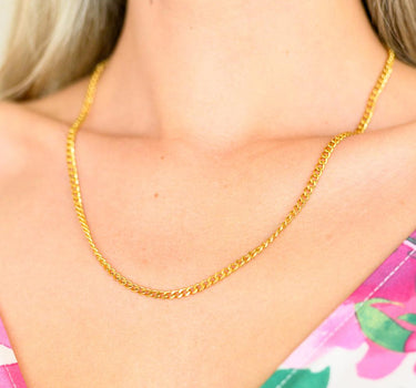 Eagerly Waiting Gold Plated Chain Necklace