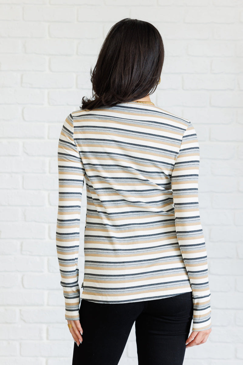 East Coast Breeze Striped Top Tops   