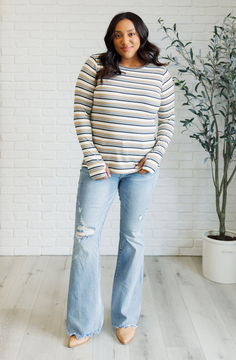 East Coast Breeze Striped Top Tops   