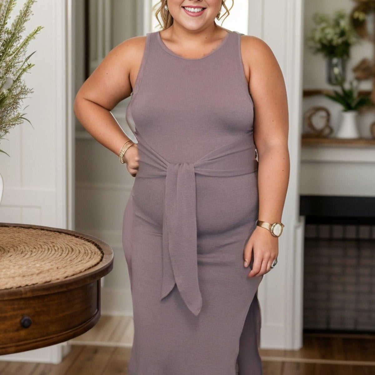 Embrace Your Beauty Mauve Dress - Three Mad Hatters Mercantile 