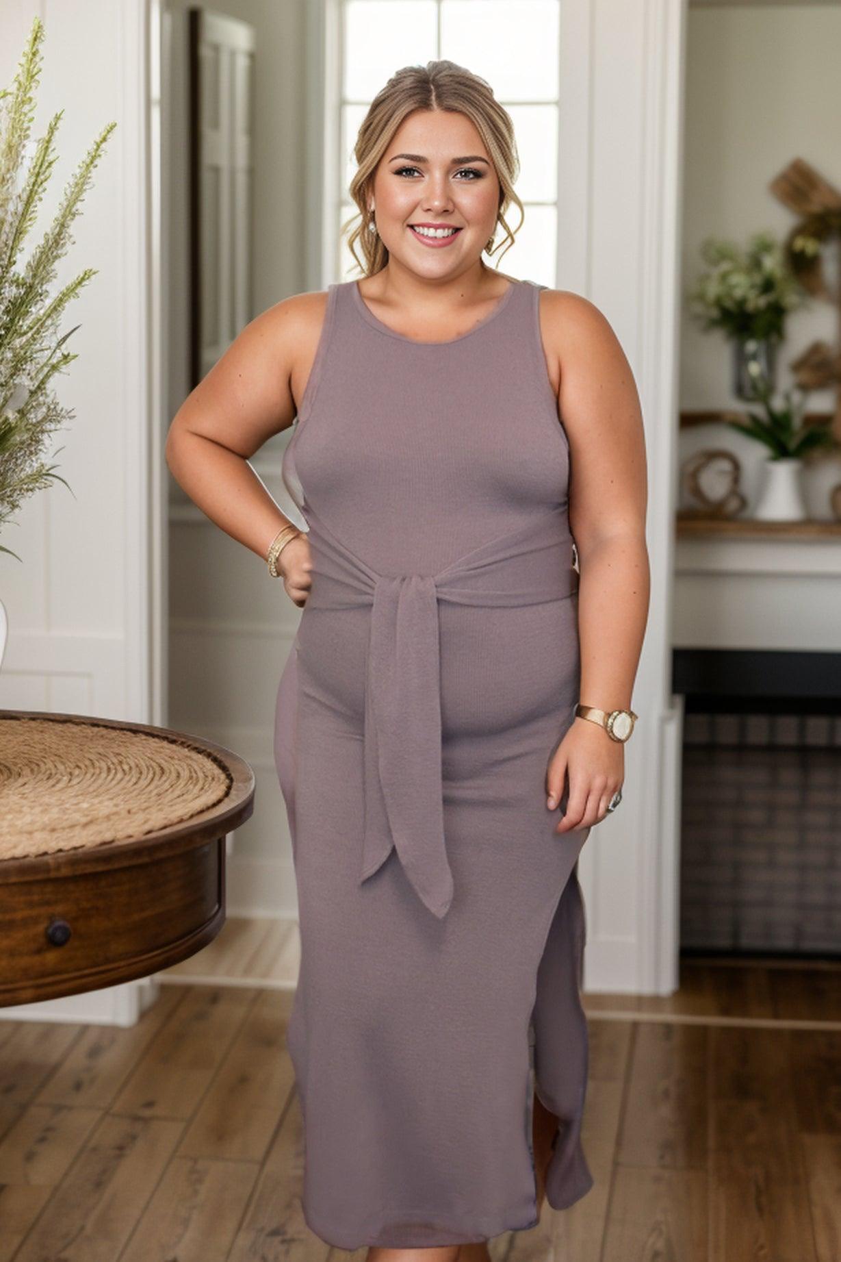 Embrace Your Beauty Mauve Dress - Three Mad Hatters Mercantile 