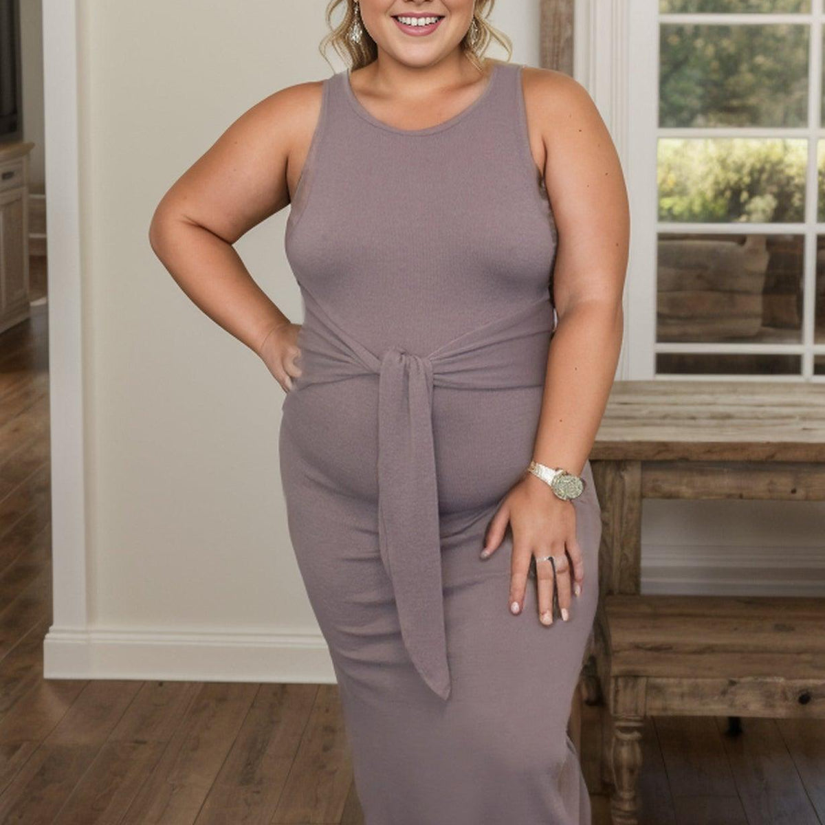 Embrace Your Beauty Mauve Dress - Three Mad Hatters Mercantile 