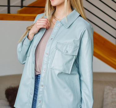 Endlessly Longing Faux Leather Shacket