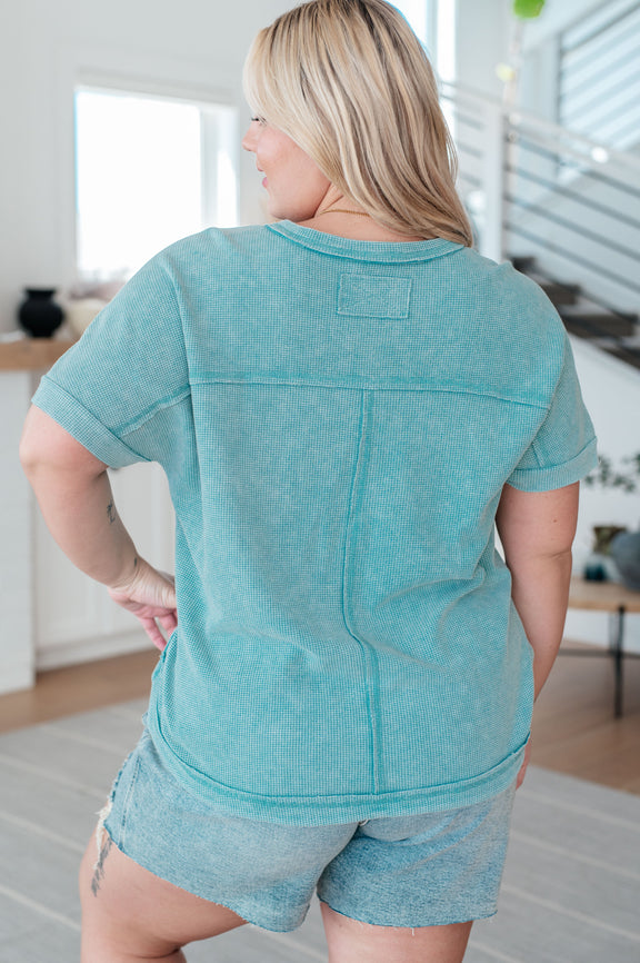 End of Beginning Mineral Wash Top Womens Tops   