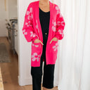 Enough Anyways Floral Cardigan in Pink