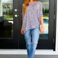 Essential Blouse in Grey and Pink Paisley Womens Tops   