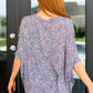 Essential Blouse in Grey and Pink Paisley Womens Tops   