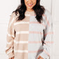 Exceptional Thought Striped Patchwork Sweater