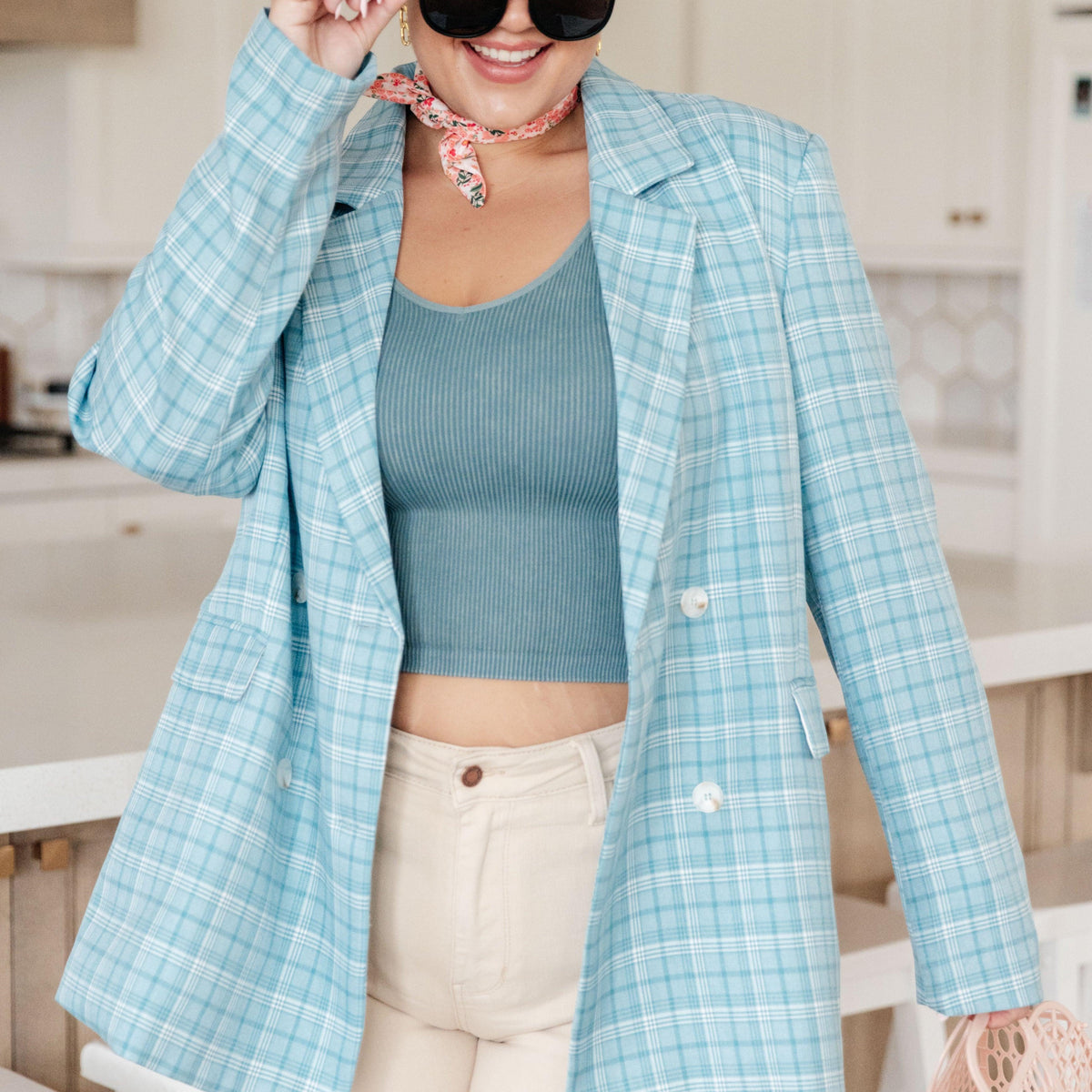 Fetch My Briefcase Plaid Blazer - Three Mad Hatters Mercantile 