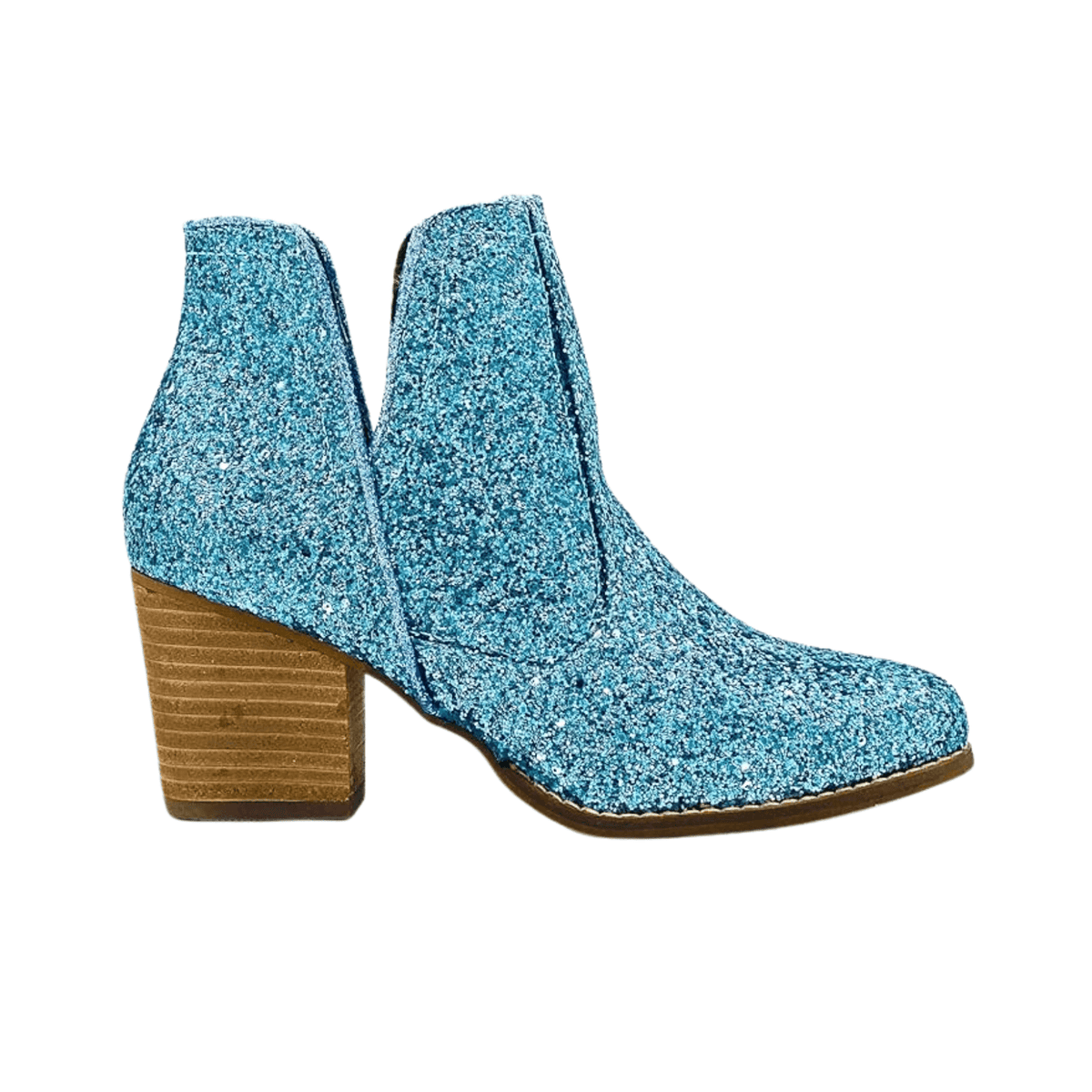 Fiera Booties in Blue - Three Mad Hatters Mercantile 