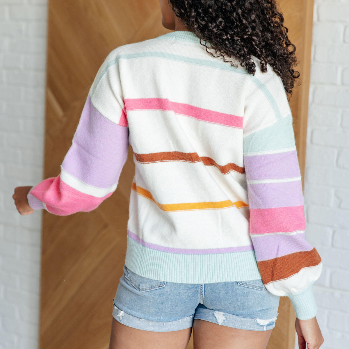 Flawless Features Striped Sweater - Three Mad Hatters Mercantile 