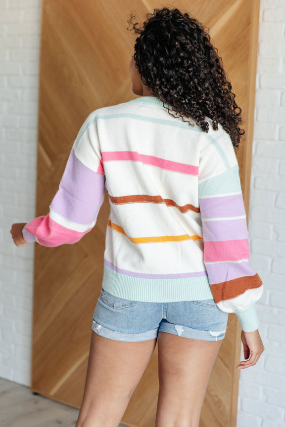 Flawless Features Striped Sweater Womens Tops   