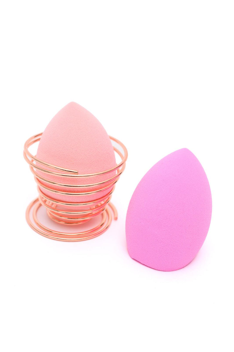 Flawless Finish Makeup Sponge Set in Pink - Three Mad Hatters Mercantile 
