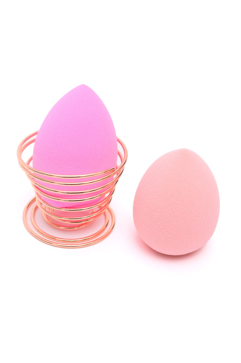 Flawless Finish Makeup Sponge Set in Pink Tumbler   