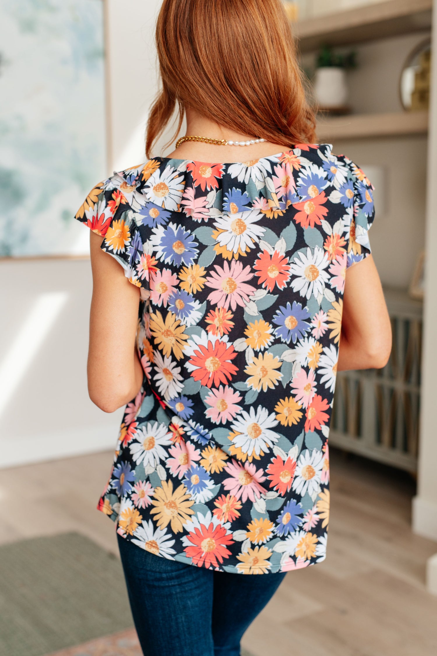 Flower Power Floral Top Tops   