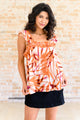 Francesca Embroidered Top in Rust Womens Tops   