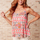 Free Spirited Mixed Print Tank Womens Tops   