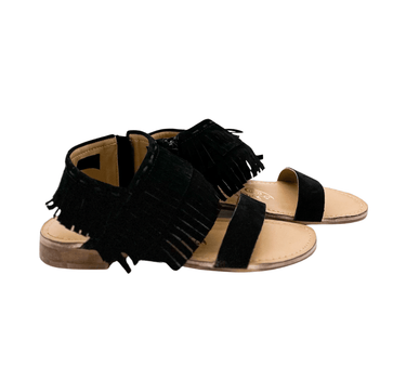 Fringe Star Sandal in Black
