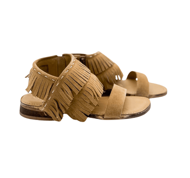 Fringe Star Sandal in Tan