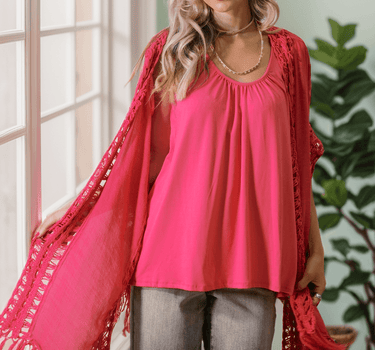 Fuchsia Flow Cardigan