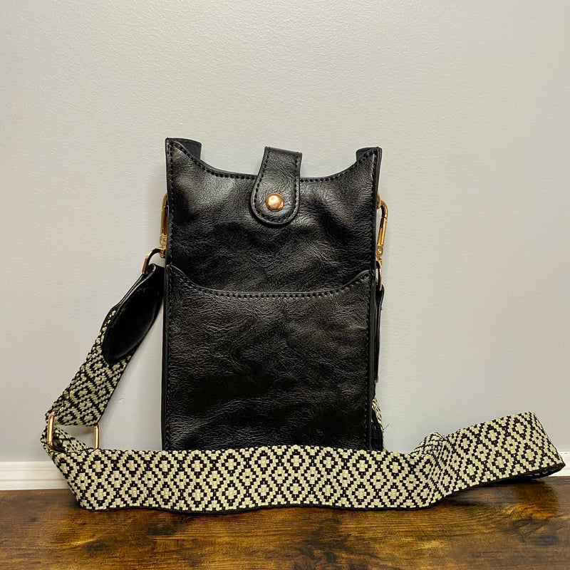 The Ava Slim Crossbody & Phone Bag  Black  