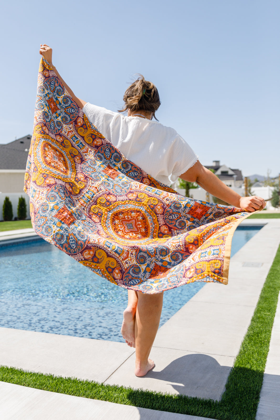 Luxury Beach Towel in Boho Medallions Home & Decor   