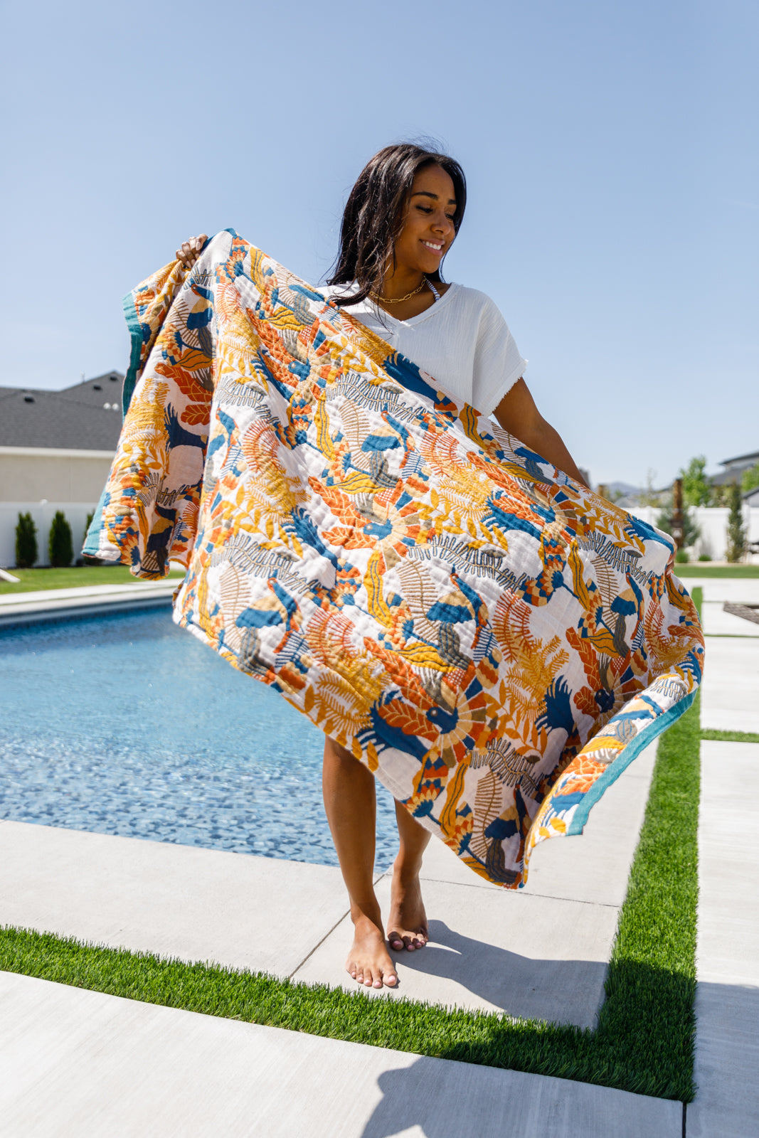 Luxury Beach Towel in Bird Of Paradise Home & Decor   