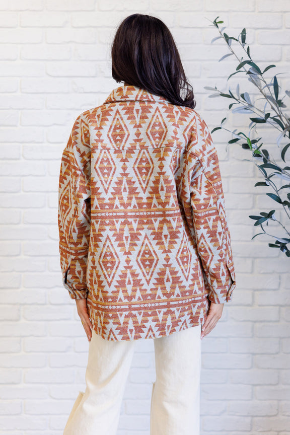 Gather Round Aztec Shacket Layers   