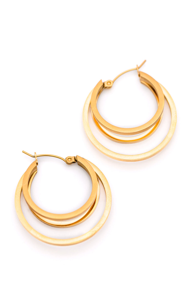 Get In Line Hoop Earrings Accessories   