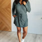 Getting Out Long Sleeve Hoodie Romper in Smoked Spruce Jumpsuits & Rompers   