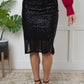 Gilded Age Sequin Skirt in Black Sequin Skirt   